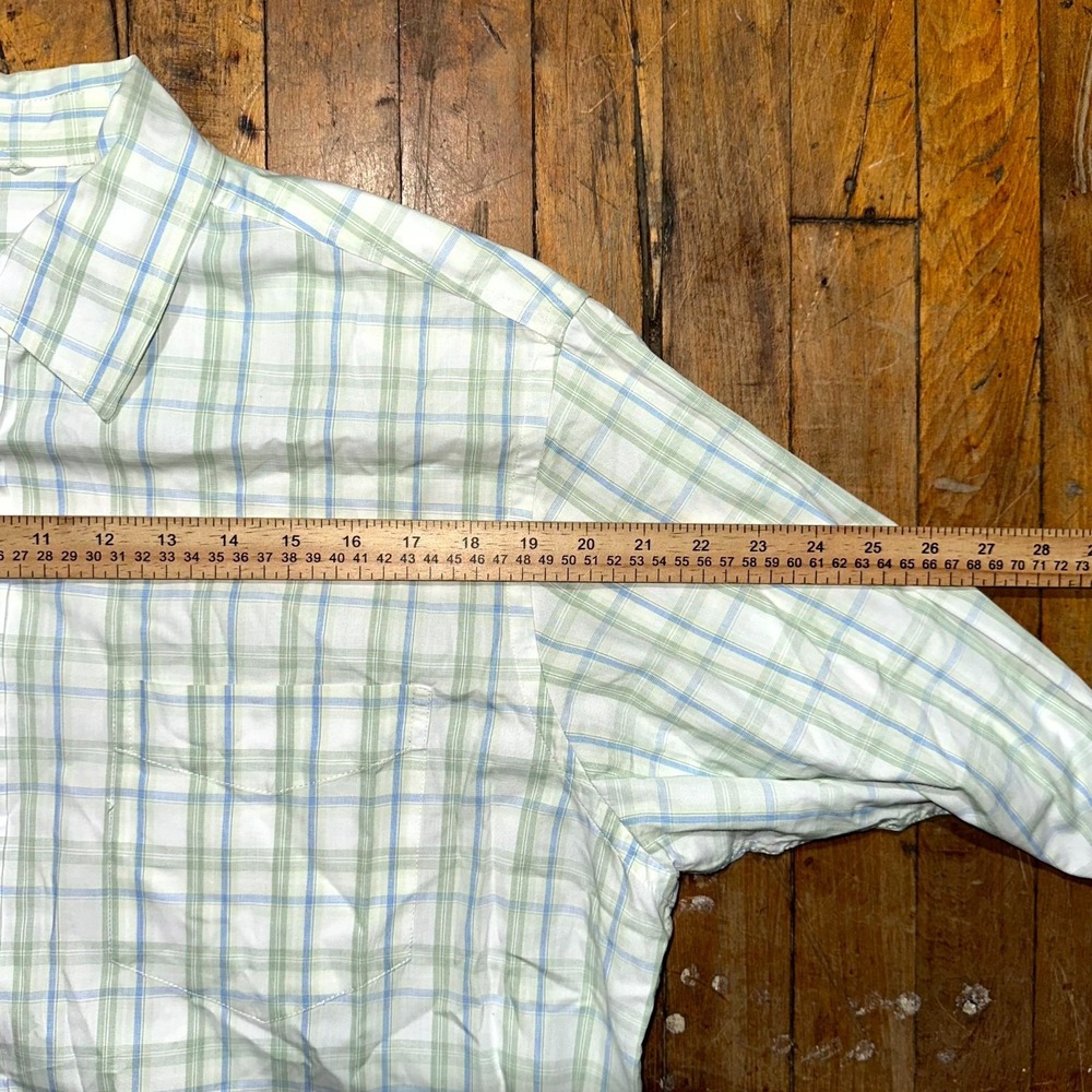 Gap Shirt Men's XL White Check Striped Long Sleeve Button Down Collared Casual - Picture 5 of 8